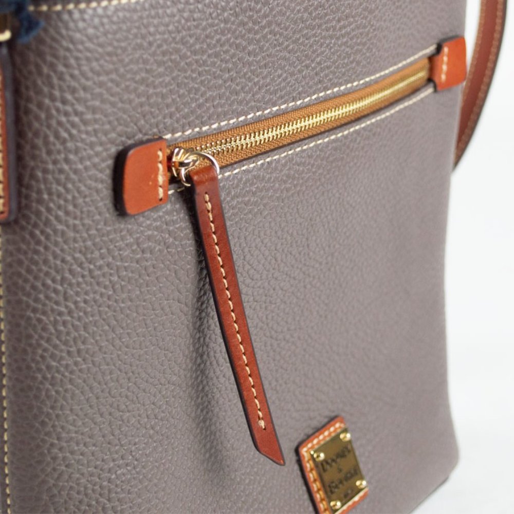 Dooney & Bourke Pebble Grain Zip Elephant Color Crossbody - Picture 8 of 16